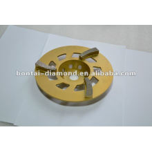 Rueda de disco de diamante para pulido y pulido de suelo de hormigón con orificio central de 22,22 mm